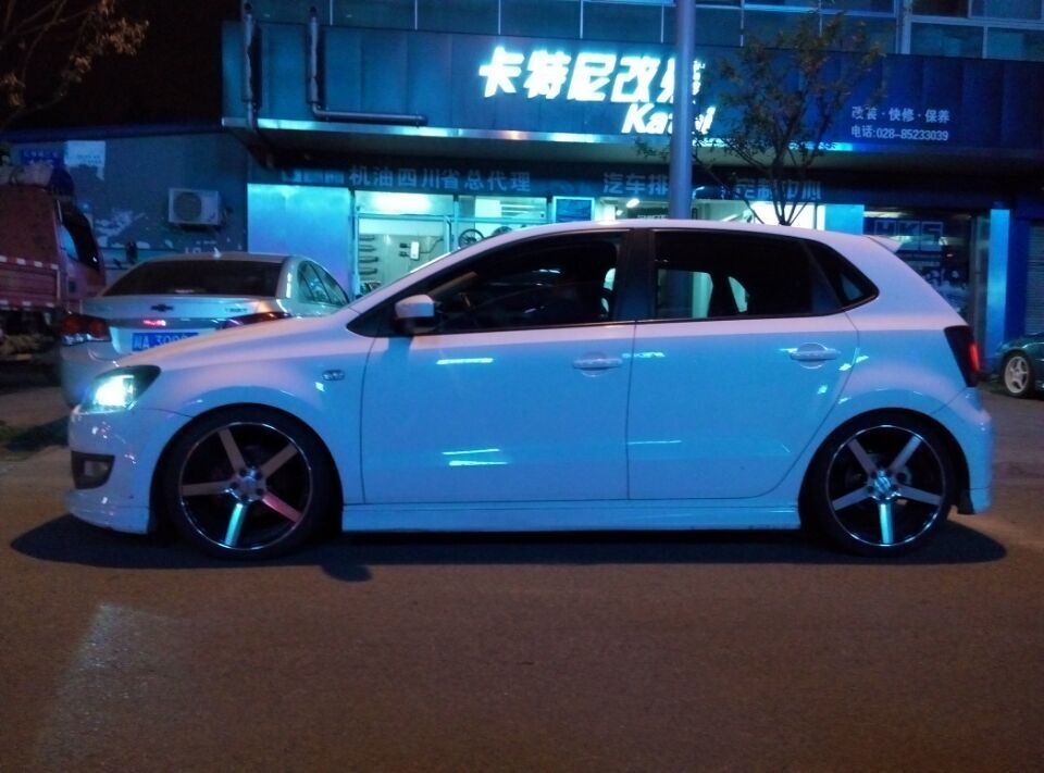 POLO后轮鼓刹改盘刹 POLO改装头焦  POLO改装ISC避震